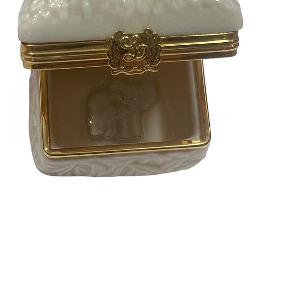 Lenox Treasures Tender Hearts Elephant Trinket Box with Pendant Charm EUC - Picture 7 of 9